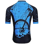 preiswerte Radtrikot Herren-Herren Radtrikot Grafik Lustig Kurzarm Fahhrad Trikot Oberteil mit 3 Gesäßtaschen Mountainbike MTB Straßenradsport Schnelltrocknend Reflektierende Streifen Rückentasche Feuchtigkeitsableitend Sport