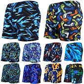 voordelige heren boxer zwembroek-Voor heren Badpak Lange zwembroeken Zwemshorts Boardshorts Zomer korte broeken Afdrukken Haai Brief 3D Ademend Sneldrogend Feestdagen Zwembad Sexy Rekken 1 5 Lage Taille Rekbaar