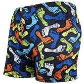 voordelige heren boxer zwembroek-Voor heren Badpak Lange zwembroeken Zwemshorts Boardshorts Zomer korte broeken Afdrukken Haai Brief 3D Ademend Sneldrogend Feestdagen Zwembad Sexy Rekken 1 5 Lage Taille Rekbaar