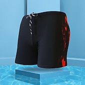 abordables maillot de bain boxer homme-Homme Maillot de bain Surf Boardshort short de bain Short de bain Imprimer Lettre Requin 3D Respirable Séchage rapide Vacances Plage Piscine Sexy Elastique 2 7 Taille basse Elastique