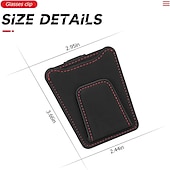 voordelige Auto-organizers-houders voor auto zonneklep magnetische glazen hanger mounter lederen brillen houder zonnescherm opslag ticket kaart clip geschikt voor suv pick-up truck alle modellen