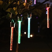 abordables Luces de paisaje-Luz colgante solar al aire libre linterna led para patio jardín colorido al aire libre palo acrílico lámpara solar para patio jardín árbol decoración iluminación 1x 2x