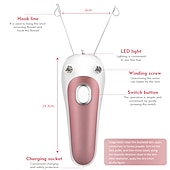 cheap Facial Care Device-Electric Facial Hair Remover Female Body Leg Face Cotton Thread Epilator Shaver Mini Women Hair Removal Beauty Machine
