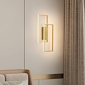 economico Lampade LED da parete-lightinthebox applique da parete a led per interni rettangolo dorato doppia luce a parete luce moderna illuminazione da parete a led in metallo per camera da letto sala da pranzo lampada da comodino