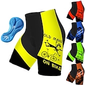 cheap Men&#039;s Shorts, Tights &amp; Pants-Men&#039;s Graphic Letter &amp; Number Funny Cycling Road Shorts Cycling Shorts Bike Padded Shorts / Chamois Bottoms Race Fit Mountain Bike MTB Road Bike Cycling Sports 3D Pad Cycling Quick Dry Moisture