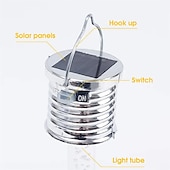 abordables Luces de paisaje-Luz colgante solar al aire libre linterna led para patio jardín colorido al aire libre palo acrílico lámpara solar para patio jardín árbol decoración iluminación 1x 2x