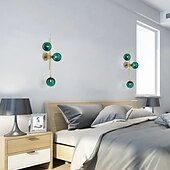 ieftine Aplici de Interior-aplic led de perete 3 lumini aplice de perete din sticlă la mijlocul secolului corpuri de iluminat de perete glob modern labota de baie cu abajur de sticlă aplice de perete de interior pentru