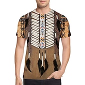 cheap Patriotic-Print T-shirt Sleeve T-shirt Native American Graphic for Couple&#039;s Men&#039;s Women&#039;s Adults&#039; 3D Print  for Masquerade Casual Daily
