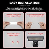 baratos Luzes de rua-Luzes de parede solares ao ar livre ip65 à prova d&#039;água com sensor de movimento de controle remoto luz de rua para pátio garagem jardim corredor