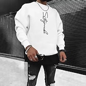 economico Felpe 3D da uomo-Per uomo Tinta unica Maglione Manica Lunga Felpa Girocollo Streetwear Abbigliamento Sportivo Essenziale Stampa a caldo Sport &amp; Outdoor Casuale Abbigliamento casual alla moda Oversize Primavera Autunno