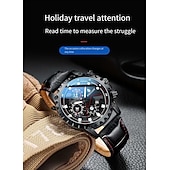 baratos Relógios Quartz-Relógio de Quartzo WEIGUAN para Homens Relógio de Pulso Masculino Cronógrafo Analógico Estiloso Com Calendário Noctilucente Liga de Aço Inoxidável Presente Elegante para Homens