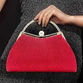 abordables Pochettes et sacs à main de soirée-sac à main de soirée élégant en or pour femme – sac à main métallique plissé avec poignée en strass pour femme, mariage, fête et événements officiels