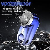 cheap Shaving &amp; Hair Removal-Mini-Shave Portable Electric Shaver for Men Wet Dry One-Button Mini Razor Electric-Upgrade Rechargeable Travel Electric Razor