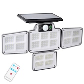 abordables Appliques d&#039;extérieur-Sécurité led lumières extérieures 120/168/228 led perle extérieure solaire télécommande applique murale led corps détection jardin lampe maison garage lampe éclairage routier lampe solaire led