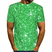 economico Magliette 3D-Per uomo Pop art Astratto Camicia maglietta Manica corta maglietta Rotonda Camicia Streetwear Esagerato Giornaliero Per uscire Viola Oro Verde Estate Abbigliamento Plus Size S M L XL 2XL 3XL