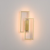 economico Lampade LED da parete-lightinthebox applique da parete a led per interni rettangolo dorato doppia luce a parete luce moderna illuminazione da parete a led in metallo per camera da letto sala da pranzo lampada da comodino