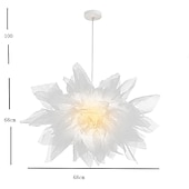 cheap Cluster Design-LED Pendant Light White Mesh Chandelier Modern Pendant Light Wedding Room Living Room Girls Room Bedroom Chandelier Personality Creative Romantic Lighting