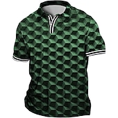 levne pánské polo velké velikosti-Pánské Větší velikosti Polo trička Velký a vysoký 3D tisk Přehnutý Tisk Krátký rukáv Jaro léto Sportovní Módní Šik ven Designové Venkovní ulice Topy
