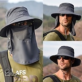 abordables Chapeaux homme-Homme Chapeau de seau Chapeau de soleil Chapeau de pêche Bonnet Boonie Chapeau de Randonnée Noir Rose Claire Chinlon Vêtement de rue mode Décontractées Extérieur du quotidien Sortie Lettre Broderie