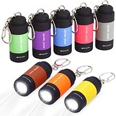tanie Światła kempingowe-latarka kieszonkowa mini led ładowalna przenośna latarka usb wodoodporna brelok mała latarnia białe światło z baterią;