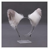 お買い得  ヘアスタイリングアクセサリー-キツネクリップ 猫耳 オオカミの足跡 コスプレ衣装 ハロウィン ファンシーパーティーコスチュームアクセサリー かわいいロリータぬいぐるみ kc キツネの耳の頭飾り 動物の耳のアクセサリー 猫耳カチューシャ