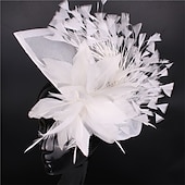 halpa Juhlahatut-fascinators sinamay Häät Teekutsut Kentucky Derby Hevoskilpailu Naisten päivä Vintage Muoti Käsintehty Kanssa Sulilla Päähine Päähineet
