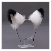 お買い得  ヘアスタイリングアクセサリー-キツネクリップ 猫耳 オオカミの足跡 コスプレ衣装 ハロウィン ファンシーパーティーコスチュームアクセサリー かわいいロリータぬいぐるみ kc キツネの耳の頭飾り 動物の耳のアクセサリー 猫耳カチューシャ