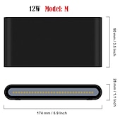 economico applique da esterno-applique da parete per esterni su e giù illuminazione moderna impermeabile ip65 6w 10w 20walampada da parete in alluminio a led per interni ed esterni camera da letto soggiorno bagno salotto portico