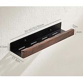 abordables Estantes para baño-Carrito de ducha estantes de baño montado en la pared espacio de nogal estante de ducha de aluminio organizador de almacenamiento estante de baño cocina accesorios de baño estante de ducha colgante