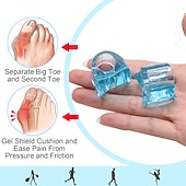 ieftine Îngrijire personală și sănătate-1 pereche albastru gel siliconic moale separator deget de la picioare hallux valgus distanțiere pentru bunion corector pentru degetul mare instrument de îngrijire a picioarelor