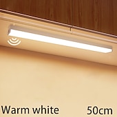 ieftine lumina dulapului-lumină de noapte led pir senzor de mișcare usb reîncărcabil 10/20/30/50cm dulap dulap bucătărie coridor lumini scară lampă de noapte fără fir