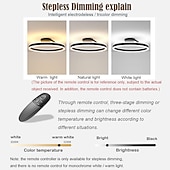 baratos Luzes de teto reguláveis-Luz de Teto LED 50cm Design de Círculo em Anel com 1 Lâmpada Dimerizável Acabamentos Pintados em Alumínio Estilo Moderno Luxuoso para Sala de Jantar Quarto Luminárias Penduradas 110-240V SOMENTE