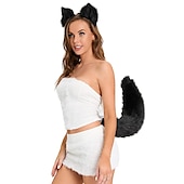 abordables Accessoires de coiffure-pince à queue de renard oreilles de chat pattes de loup gants costume de cosplay carnaval fantaisie accessoires de costume de fête