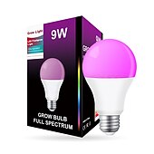 abordables Lumières intelligentes-led élèvent des ampoules 9w spectre complet 300lm b22 e26/e27 a70 18 led perles rose