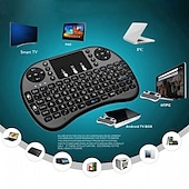 cheap Keyboards-Mini Wireless Keyboard with Multi-touch Touchpad 7 Colors Backlight Wireless Touchable Remote Control for Smart TV Box Desktop Touchpad PC