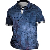 economico polo uomo taglie forti-Per uomo Plus Size POLO Grande e alto Mappa Collo ripiegabile Stampa Manica corta Primavera estate Sportivo Di tendenza Streetwear Originale Esterno Strada Top