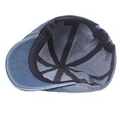 tanie Czapki męskie-Męskie Beret Kapelusz gazeciarza Czarny Niebieski Jeans Moda miejska Elegancki Codzienny Na zewnątrz Codzienny Wyjściowe Równina Filtr przeciwsłoneczny