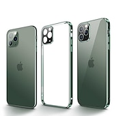 お買い得  iPhone用ケース-iPhone 16 15 14 13 12 11 Pro Max Plus 用マグネット強化ガラスケース - 両面金属フレーム、フルボディレンズプロテクター、ショックプロof透明カバー