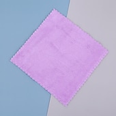 cheap Dish Towel-Coral Velvet Square Towel Kitchen Dishcloth Soft Absorbent Small Handkerchief Plain Color Saliva Towel Baby And Children Hand Towel