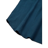 abordables concevoir des robes en coton et lin-Femmes Noir Blanche bleu marine Été Printemps Robe Midi Robes inspirées du lin Robe Décontractée Robe fourreau Classique Occasionnel Extérieur Vacances Quotidien Coupe régulière Couleur Unie Col ras