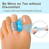 ieftine Îngrijire personală și sănătate-1 pereche albastru gel siliconic moale separator deget de la picioare hallux valgus distanțiere pentru bunion corector pentru degetul mare instrument de îngrijire a picioarelor