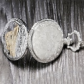 cheap Pocket Watches-Men Pocket Watch Vintage Hollow Bronze Locomotive Design Quartz Fob Pocket Watch With Necklace Chain Gift for Men Women