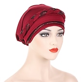 preiswerte Hüte-8 farben muslimische frauen innere kappen geflochtene bandanas hijab komfort mode turban hut bunte chemo hüte kopf tragen turbante