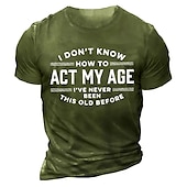 お買い得  メンズグラフィックTシャツ-男性用 レタード グラフィック Tシャツ グラフィックTシャツ コットン 半袖 グラフィック シャツ ブラック ネイビーブルー グリーン 快適なTシャツ バケーション ストリート ファッションデザイナーの衣類