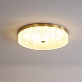 abordables Diseño de Anillo y Redondo-Luz de techo led regulable 35cm diseño circular luces de techo de cobre para sala de estar 110-240v