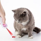 levne Hračky pro kočky-usb nabíjení projekce led hračky pro kočky legrační infračervený ultrafialový paprsek myš rybí kost kočka vzor drápu paprsek škádlení kočičí doplňky