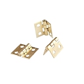 preiswerte Baumaterialien-50 Stück Mini-Scharniere aus reinem Kupfer, Retro-Messingscharniere mit 200 Stück Ersatzschrauben für Holzkisten, Schmuckkästchen, Schrank, DIY-Zubehör (10 x 8 mm/0,4 x 0,3 Zoll)