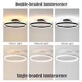 baratos Luzes de teto reguláveis-Luz de Teto LED 50cm Design de Círculo em Anel com 1 Lâmpada Dimerizável Acabamentos Pintados em Alumínio Estilo Moderno Luxuoso para Sala de Jantar Quarto Luminárias Penduradas 110-240V SOMENTE