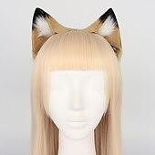 abordables Accesorios para el peinado del cabello-disfraz de halloween diadema con orejas de león y conjunto de cola divertidos sombreros de fiesta orejas de león y conjunto de cola y pata disfraz de león orejas diadema diademas de animales con