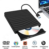 Недорогие Аудио и видео аксессуары-тонкий внешний привод CD DVD RW USB 3.0 Burner Burner Player Card Reader для ноутбука